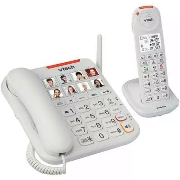 🆕 VTECH VTSN5147 Amplified Corded/Cordless Answering System Big Buttons - Picture 2 of 3